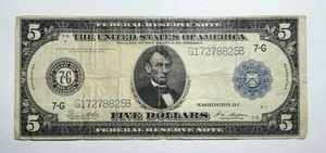 1914 $5 Federal Reserve Note, Kanas City, Missouri - Picture 1 of 2