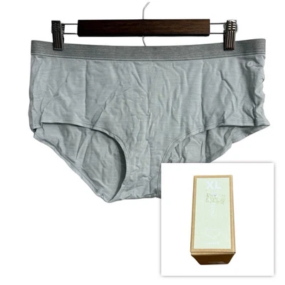 Nuevo en caja Allbirds Trino Shortie bragas talla XL gris pimienta mezcla de lana merino nuevas con etiquetas Foto 1 de 4