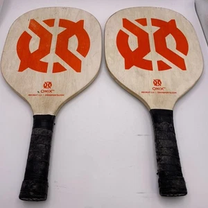 Set Of 2 Onix Recruit Wood 2.0 Paddles Starter Pickle ball Orange Pickleball - Picture 1 of 10