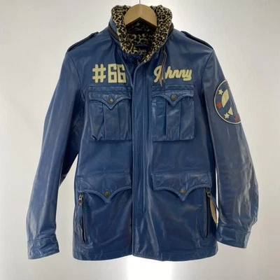 Schott Johnny Blue Leather Single Rider Jacket S - Image 1 of 4