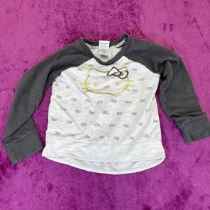 Hello Kitty Girls Pullover Long Sleeves White and Gray Shirt Size 6 - Picture 1 of 7