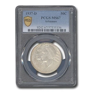 1937-D Arkansas Centennial Commemorative Half Dollar MS-67 PCGS - Picture 1 of 3