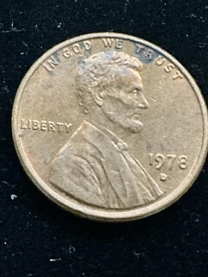 1978 D DD AU RB  Error  Lincoln Monticello  Penny, Circulated condition - Image 1 of 4