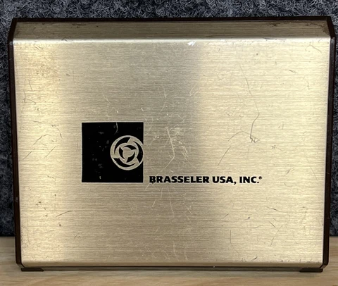 Vintage Bulova Brasseler USA B6998 Desktop Travel Clock Quartz Timer Alarm Cover