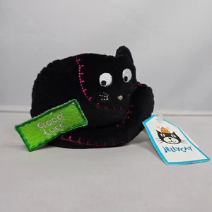 BNWT Jellycat - Weighty Word Cat - Tiny Bean Bag Soft Plush Toy 4" Good Luck VTG - Picture 1 of 14