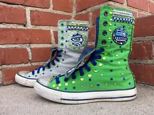 Mama Sherman Seattle Seahawks Custom Converse CTAS Sneaker Men Size 7 Women 9 - Picture 1 of 12