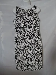 Vestido ajustado a lápiz con estampado de cebra California Concepts talla 10 para dama   - Imagen 1 de 5