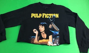 PULP FICTION CROPPED SCHWARZES LANGARM T-SHIRT GR. MEDIUM - Bild 1 von 5