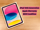 Apple iPad 10th Generation 10.9-inch 64GB Wi-Fi Pink - Apple Warranty - Pristine