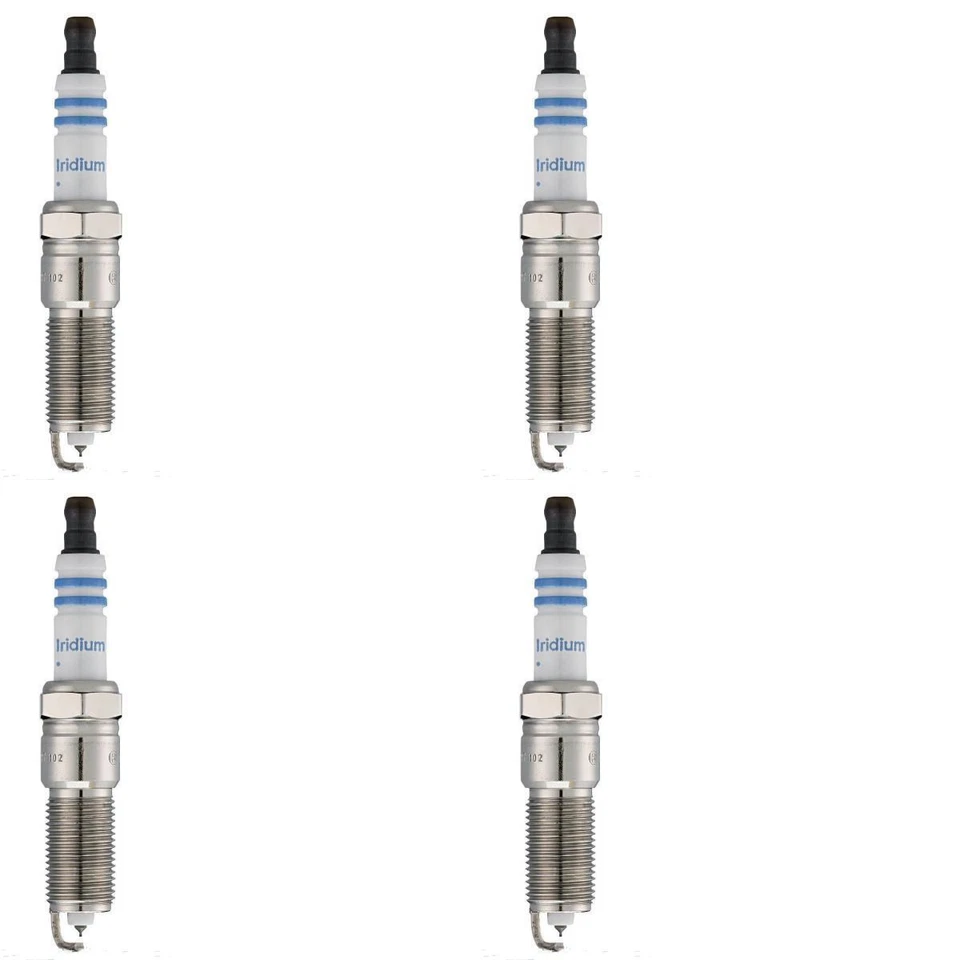 Set of 4 Bosch Double Iridium Spark Plug 9617 for 04-19 Cadillac Mazda Suzuki - Image 1 of 2