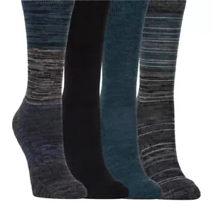 Kirkland Signature Women Ladies Extra Fine Merino Wool Blend Crew Socks 4 Pairs - Picture 1 of 7