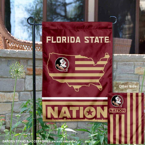 Florida State University USA Stars and Stripes Nation Garden Flag and Yard Cover
