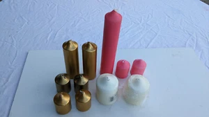 New (other) 11 itemised pillar church candles with imperfections FRE140923B - Picture 1 of 5