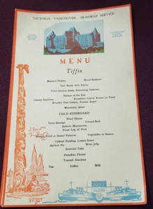 Banff Springs Hotel Canadian Pacific Rockies Menu 1936 Scrambled Calves Brains - Picture 1 of 3