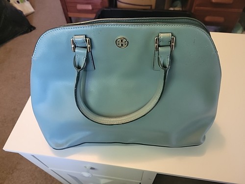 borsa a mano tory burch blu polvere chiaro borsetta
