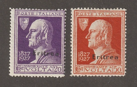 EDSROOM-14024 Eritrea 103 LH 1927 Short Set Volta CV$9.50 Cover