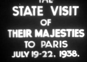 CARRETE DE PELÍCULA DE CINE DE 9,5 MM, FELIX EL GATO, LINK GEORGE V Viaje a París 1938 Patescopio - Imagen 1 de 12