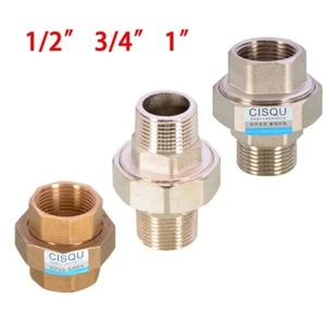Messing Rohrverschraubung Union Fitting BSP Außen-/Innengewinde Adapter 1/2"-1" - Picture 1 of 14