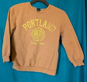 Art Class Portland College League Youth Sweatshirt Tan 1988 Retro M 7/8 - Picture 1 of 2