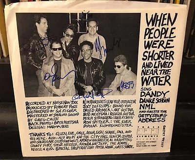 SIGNED by band WHEN PEOPLE WERE SHORTER AND LIVED NEAR THE WATER Dandy +3 - Image 1 of 3