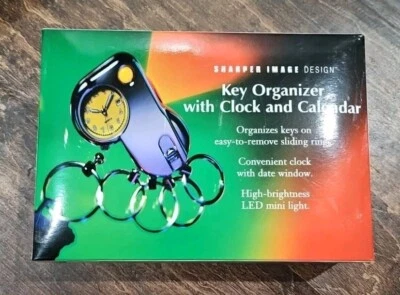 Sharper Image Design Key Organizer with Clock and Calendar - Image 1 of 3