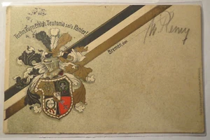 Technische Turnerschaft Teutonia Bremen - 1908 - Wappen / Karte Studentika - Picture 1 of 1