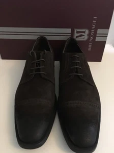BRUNO MAGLI Mens Brown Lansdale Lace Up Shoe US 9 M EUR 42 Italy Rubber Sole New - Picture 1 of 6