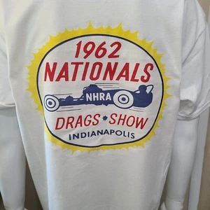 Camiseta vintage Gasser/Drag/Nascar Race 1962 NATIONALS INDIANAPOLIS - Imagen 1 de 5