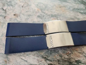 Lot 2 Citizen Rubber strap 18mm For blackie , Strap Blue color. - Picture 1 of 4