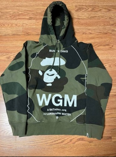 A BATHING APE (BAPE) Felpa con cappuccio pullover Bape Busy Works mimetica meduim