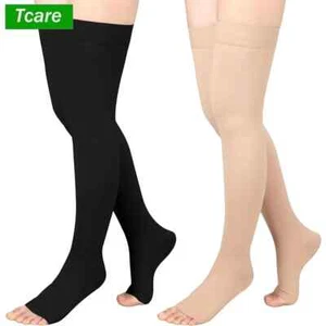 1 Paio Calza Coscia Alta Compressione per Donna e Uomo, 20-30mmHg Senza Punta... - Foto 1 di 17