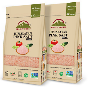 Himalayan Chef Himalayan Pink Salt, Fine Grain - 40 lbs Bulk Size, 100% Natural