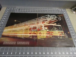 1972 Freeport New York Yellow Fire Truck, Engine, 2-Page Magazine Clip Out - Picture 1 of 4