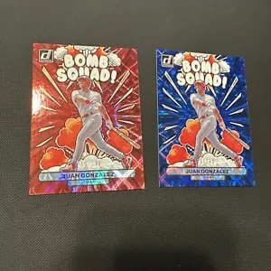 Juan Gonzalez 2023 Donruss Bomb Squad ROSSO /149 e Blu /249 Lotto RANGERS - Foto 1 di 9