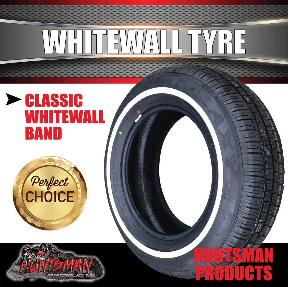 15" Whitewall 195 65 15 Galaxy F1 Tyre 18mm Line 195/65R15 91S White Wall Tire - image 1 of 4