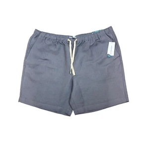 Cubavera Mens XL 42-46 Linen-Blend Drawstring Castlerock (Grey) Casual Shorts - Picture 1 of 10
