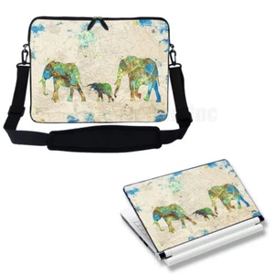 15" 15.6" Neoprene Laptop Computer Bag w Shoulder Strap & Matching Skin 3122 - Picture 1 of 4