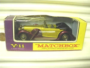 MATCHBOX LESNEY MODELS OF YESTERYEAR RARE LIGHT MAROON +GOLD Y11C LAGONDA MINT* - Picture 1 of 12