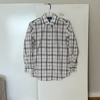 Apt. 9 Men's Medium Button Down Shirt 15 - 15 1/2" - 32/33" White/Black Checks - Image 1 of 2