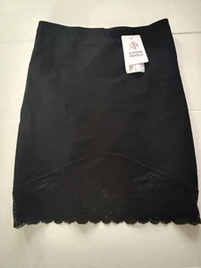 Simone Perele Brand New Size 10 Black Shapewear Skirt Petticoat Lace Trim - Picture 1 of 8