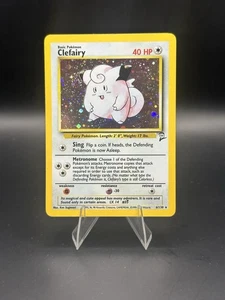 Pokémon TCG Base Set 2 Clefairy 6/130 Vintage Holo Unlimited  Rare Swirl/NM - Picture 1 of 2