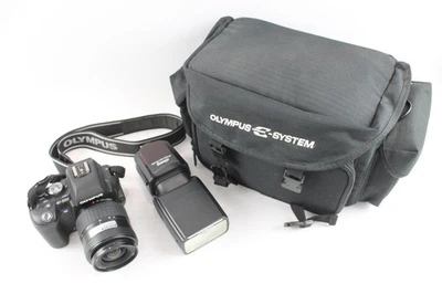 Olympus E-500 DSLR Digital Camera Working w/ Zuiko 14-45mm Lens & Accessories - Image 1 of 4