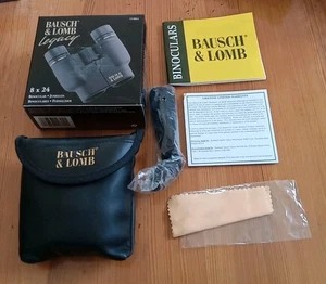 BAUSCH & LOMB LEGACY 8 x 24 Binoculars complete manual box case strap warranty - Picture 1 of 12