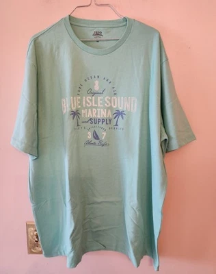 Camiseta IZOD SALTWATER Hombre Verde Crew Talla 2XL Foto 1 de 4