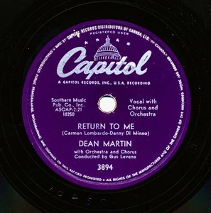 DEAN MARTIN on 1958 Capitol 3894 - Return To Me / Forgetting You - Imagen 1 de 2
