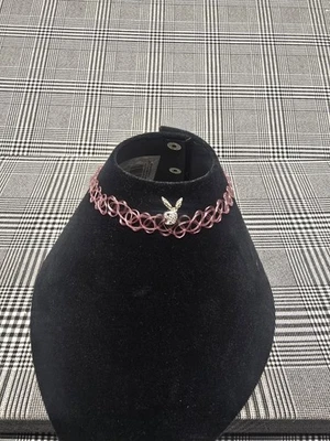 Women's Pink Playboy Choker Necklace Brand New - Image 1 of 2