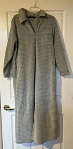 Stan Herman Waffel Fleece Reißverschluss vorne knöchellange Liege hellgrün Medium A095 - Bild 1 von 6