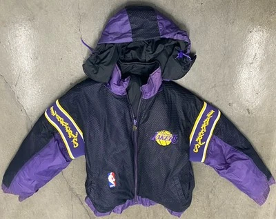 Vintage Pro Player NBA Los Angeles Lakers Black Reversible Jacket Size XXL RARE! - Image 1 of 4