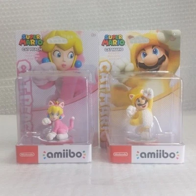 Nintendo Amiibo: Cat Mario & Peach - Super Mario 3D World NUEVO En Caja Figuras Foto 1 de 2