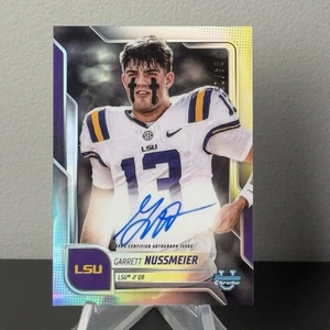 2025 Bowman Chrome U Garrett Nussmeier Auto /25 Image Variation LSU Tigers Card - Picture 1 of 2